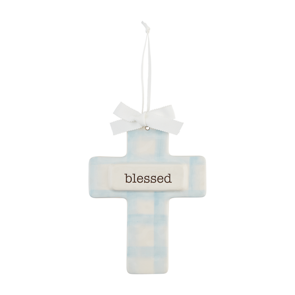 Mudpie | Blue Blessed Keepsake Cross