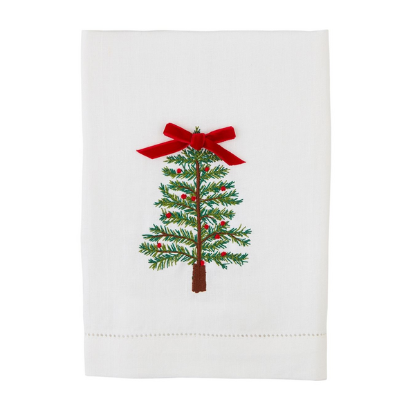 Mudpie | Single Tree Embroidered Bow Towel