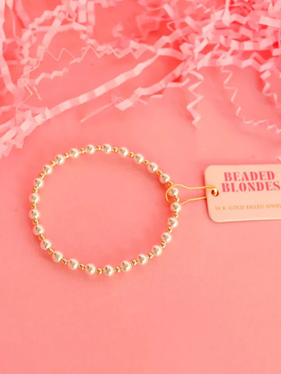 Beaded Blondes | Katy Bracelet In Gold with Silver