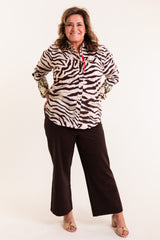 Dizzy Lizzie | Rome Shirt with Zebra Print