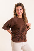 Ivy Jane | French Terry Crewneck with Floral Embroidery
