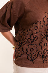 Ivy Jane | French Terry Crewneck with Floral Embroidery