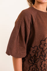 Ivy Jane | French Terry Crewneck with Floral Embroidery