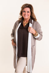 Café au Lait Open Cardigan