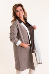 Café au Lait Open Cardigan