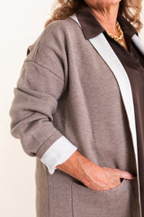 Café au Lait Open Cardigan