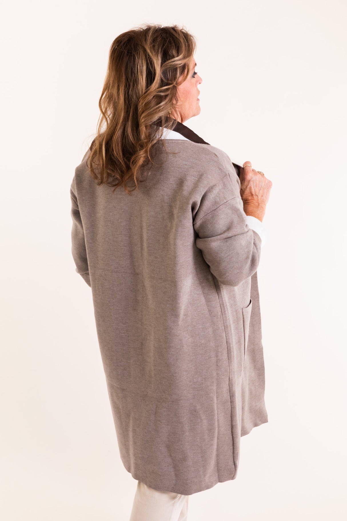 Café au Lait Open Cardigan
