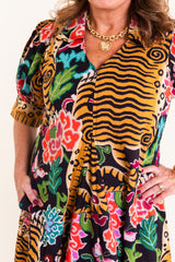 Dizzy Lizzie | Montauk Dress with Tiger Rug Print