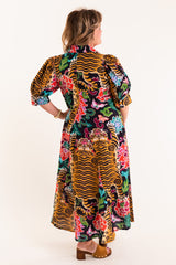 Dizzy Lizzie | Montauk Dress with Tiger Rug Print