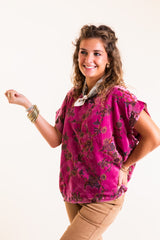 The Wildflower Velvet Top