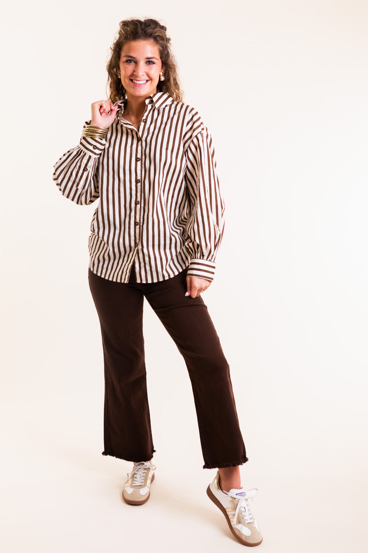 The Oxford Hour Striped Blouse