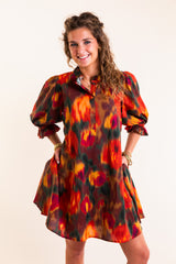 Painted Sunset Mini Dress