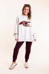 Mallard Embroidered Mockneck Sweatshirt