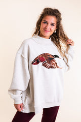 Mallard Embroidered Mockneck Sweatshirt