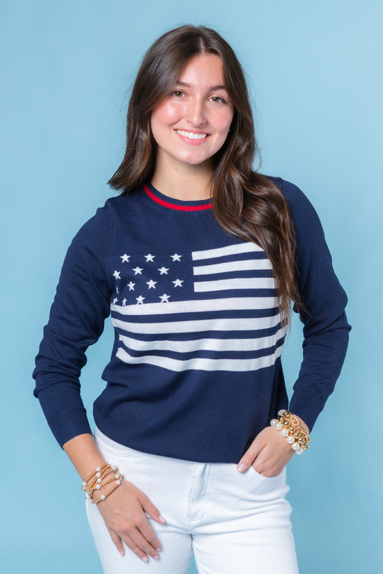 America The Beautiful Crew Neck Sweater