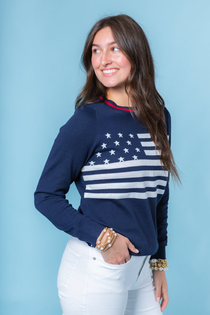 America The Beautiful Crew Neck Sweater