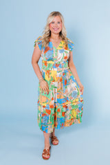 Current Air | Sereia Pleated Midi Dress