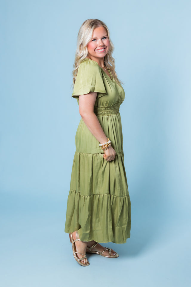 The Juniper Satin Maxi Dress