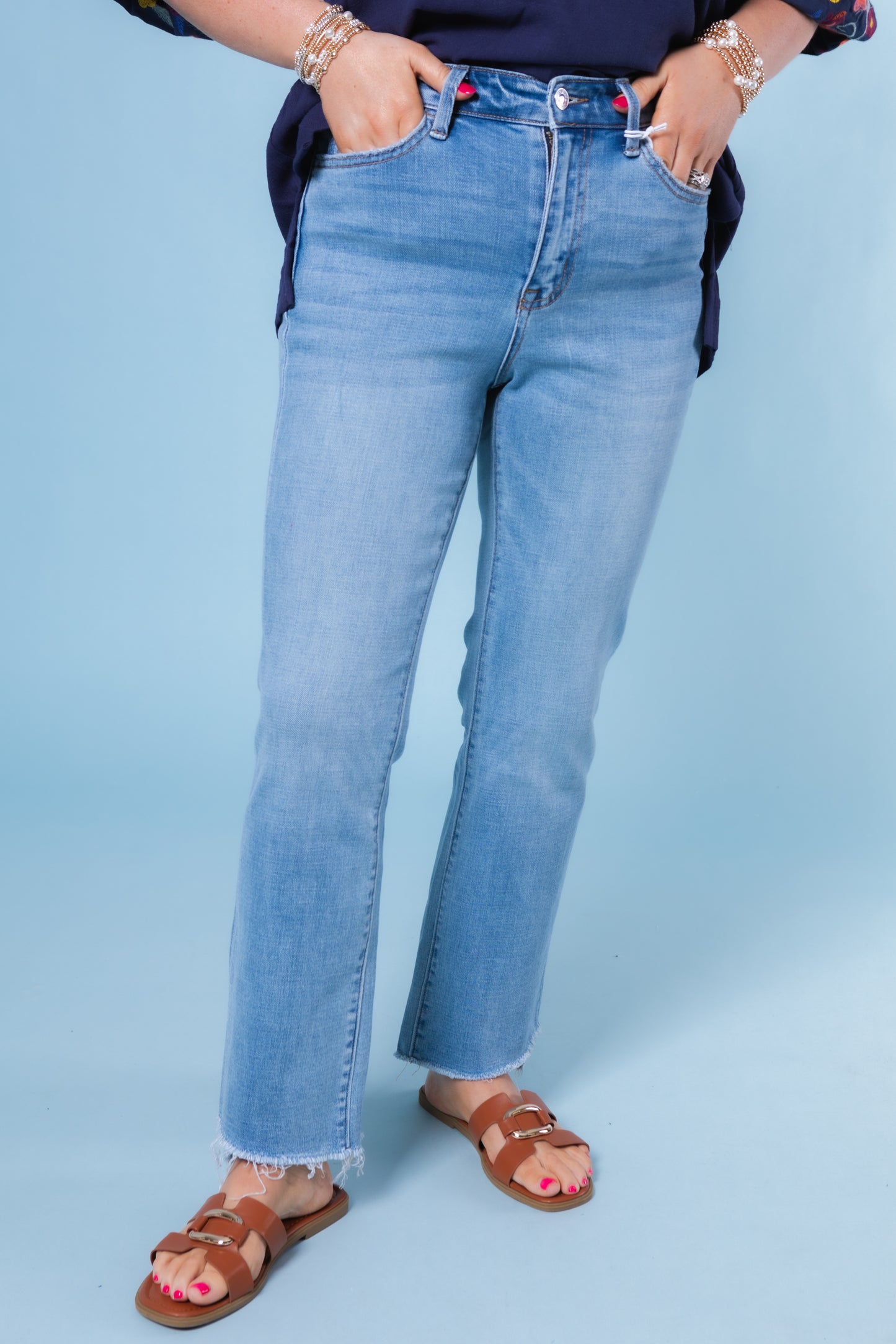 Vervet | Victoria High Rise Crop Flare Jeans (Final Sale)