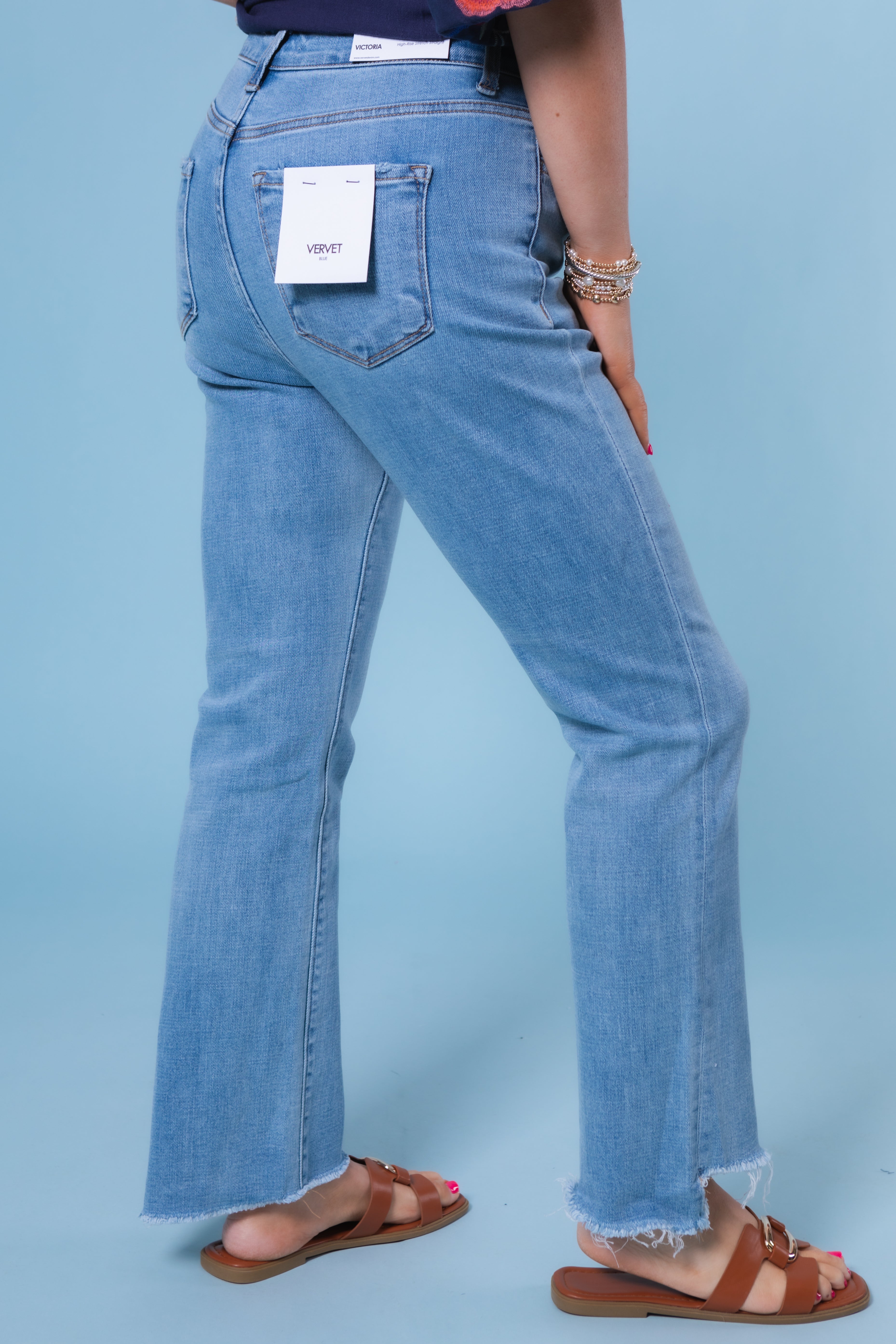 Vervet | Victoria High Rise Crop Flare Jeans (Final Sale)