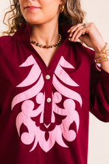 The Isadora Wine Blouse