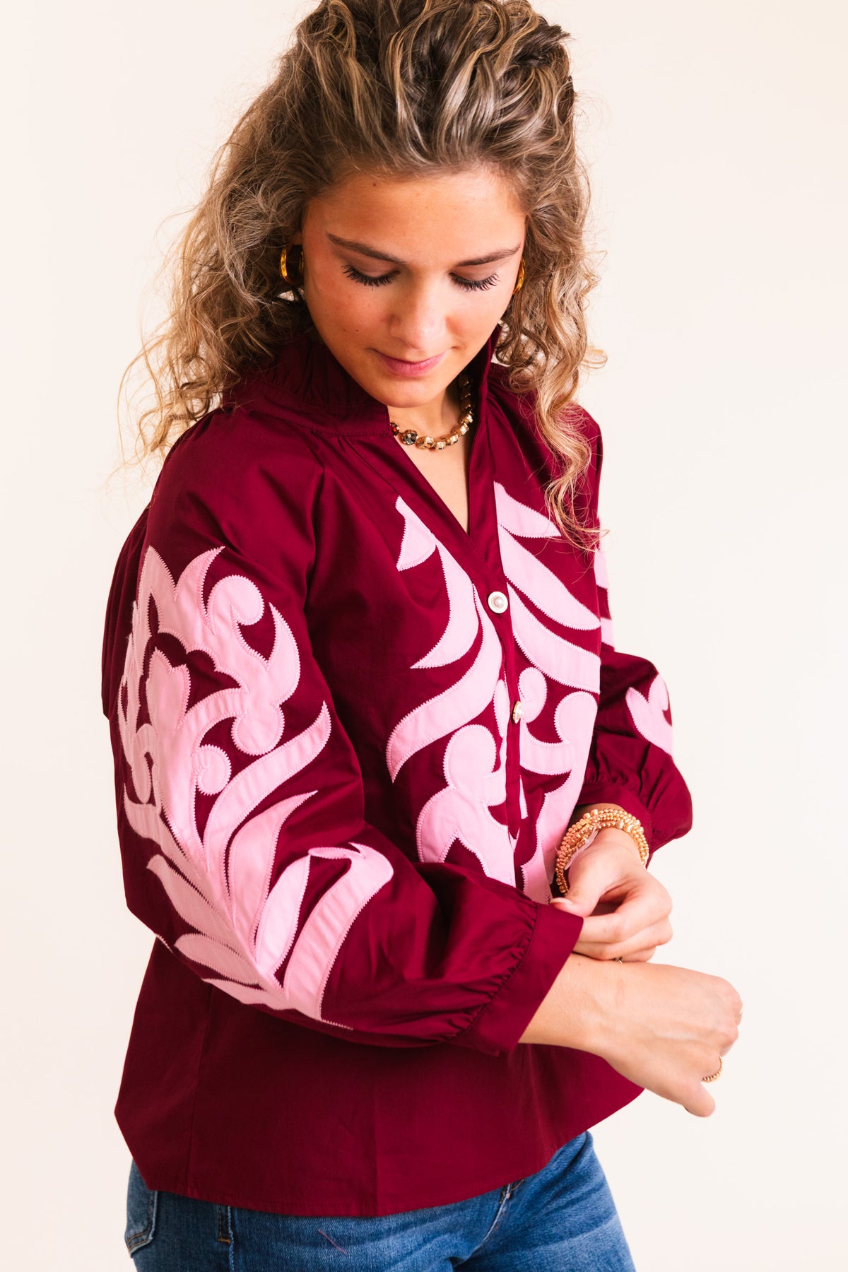 The Isadora Wine Blouse