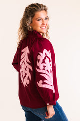 The Isadora Wine Blouse