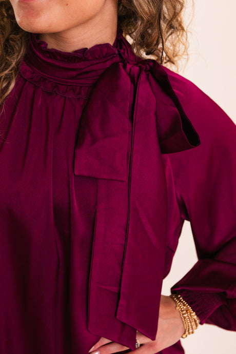 The Plum Perfect Bow Dress