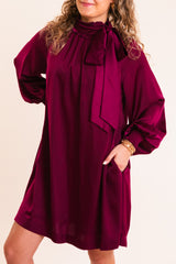 The Plum Perfect Bow Dress