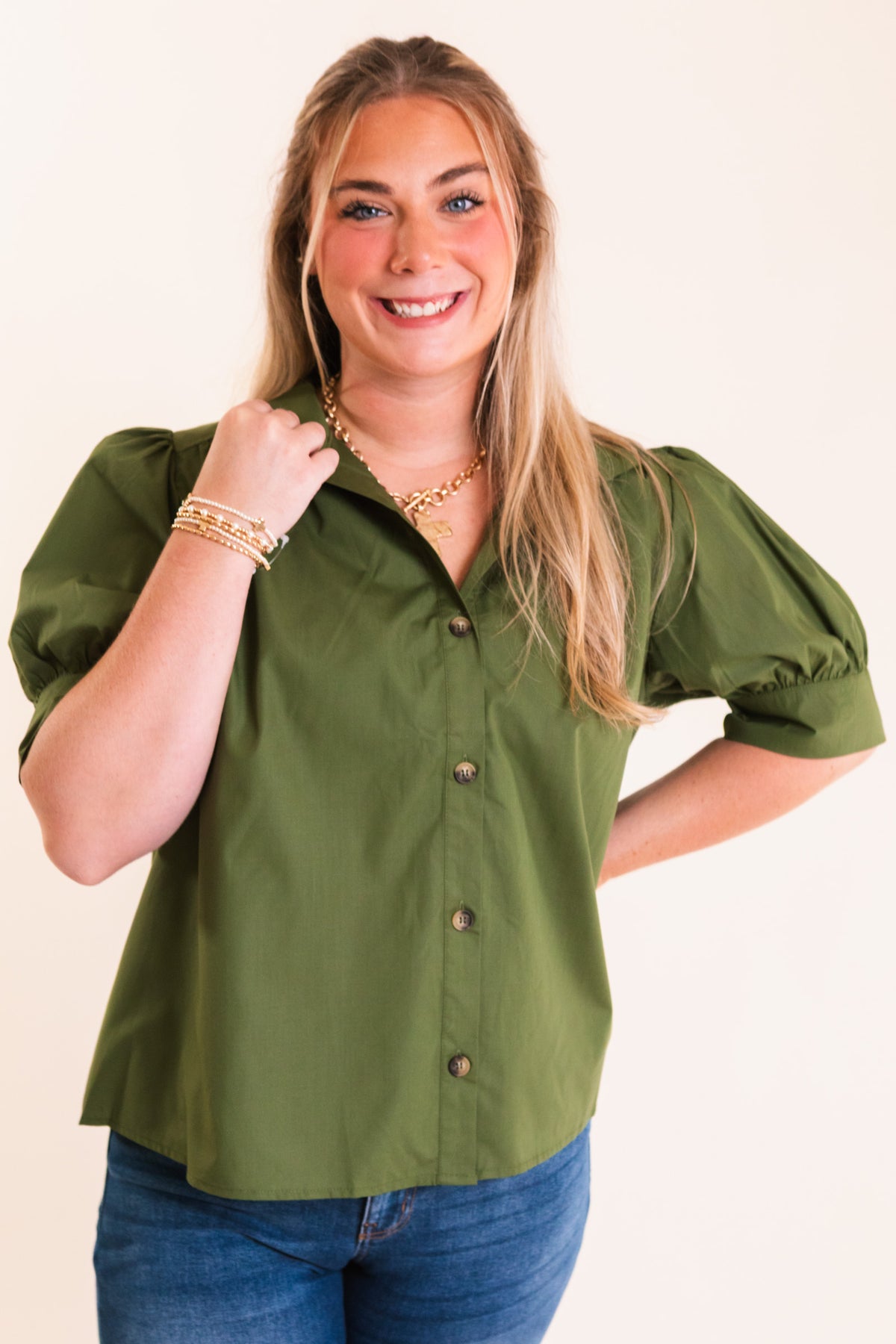 The Elara Olive Top
