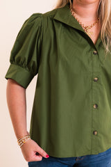 The Elara Olive Top