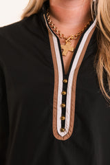 The Rowena Contrast Trim Blouse