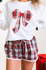 Shiraleah | Tartan Bow Lounge Sweatshirt