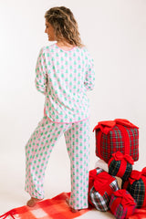 Mary Square | Women's Melody Pant Set in Winter Pines Pink