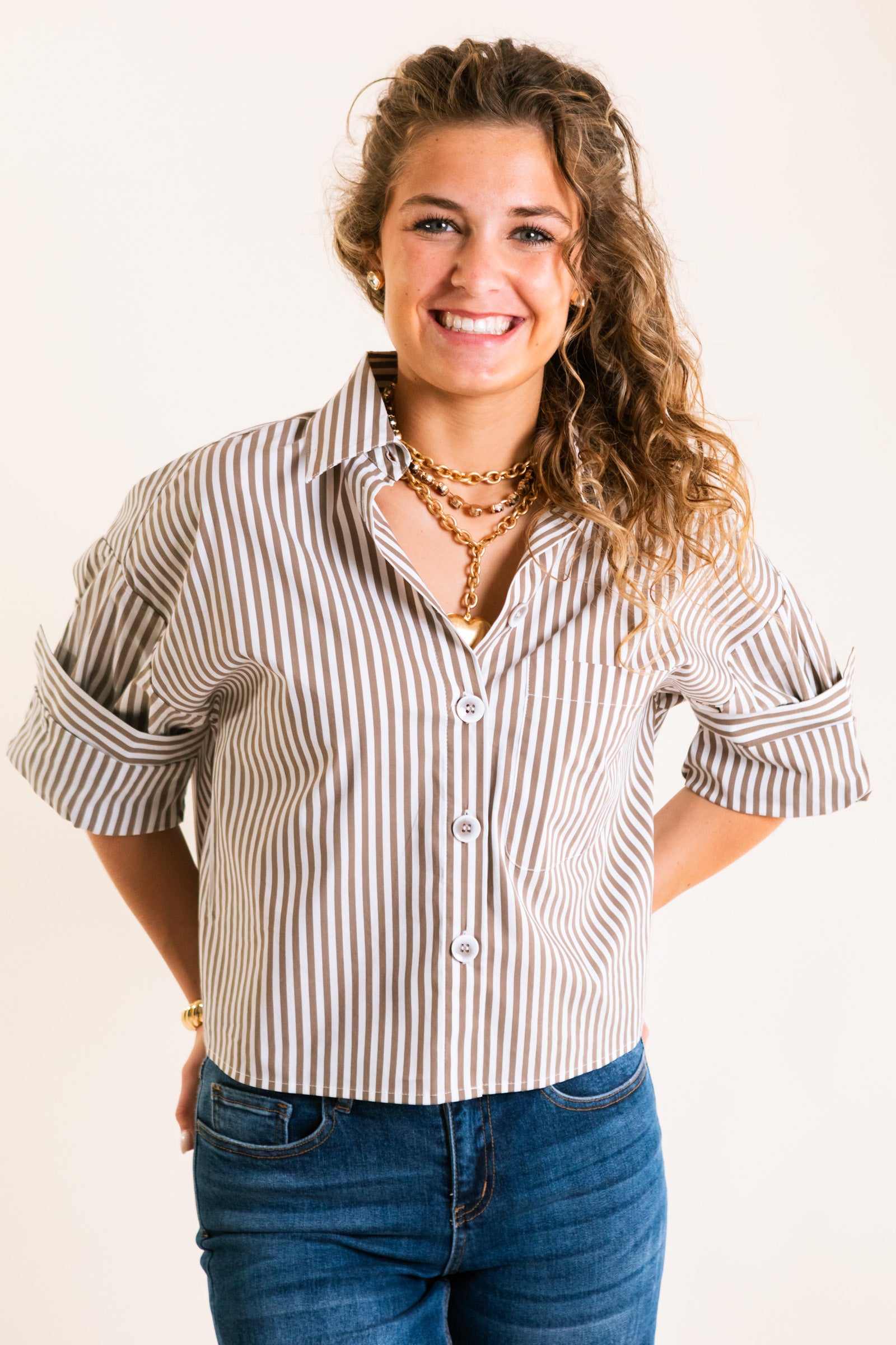 トップス andmary Claire set tops The Claire Stripe Top – Madison's on Main