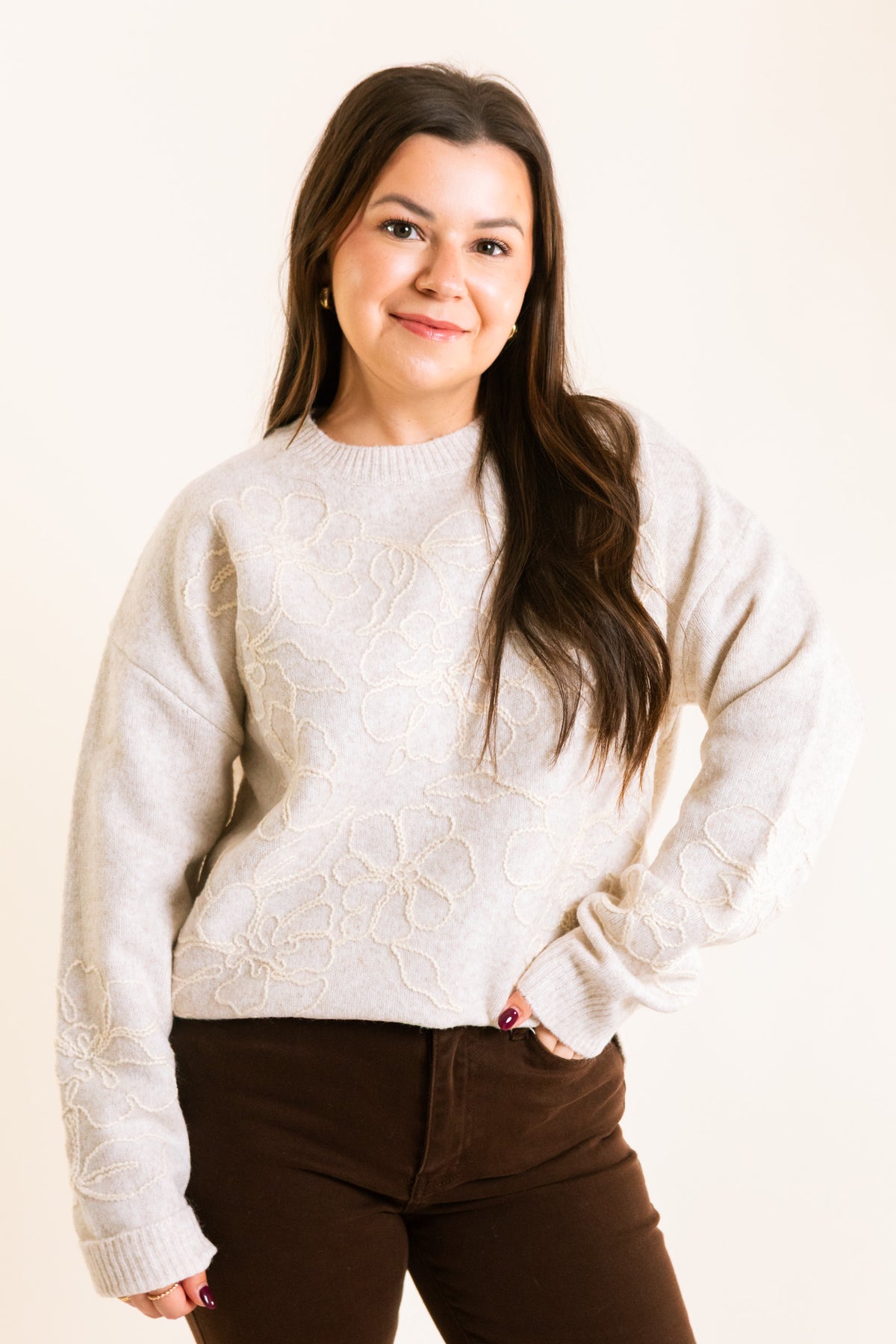The Annelise Floral Knit