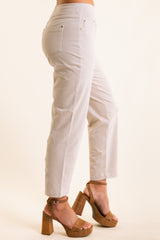 Seamed Ankle Flare Stretch Denim Jean