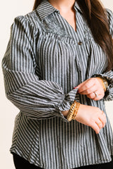 The Polished Pinstripe Top