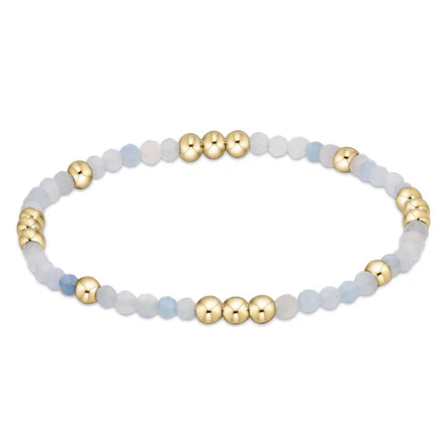 Enewton | Worthy Pattern 3mm Bead Bracelet - Aquamarine