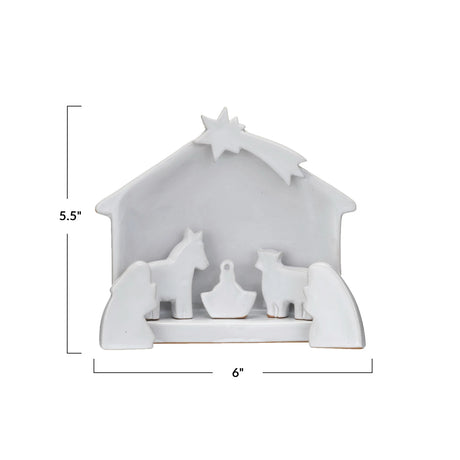 Stoneware Nativity Set