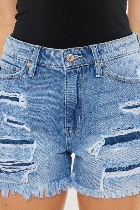 High Rise Mom Jean Shorts