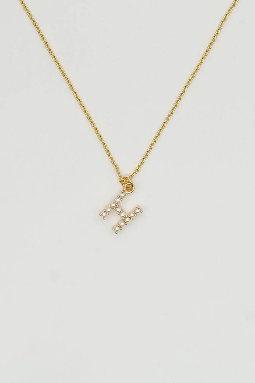 Brenda Grands Jewelry | Dainty Love Pearl Initial Necklace