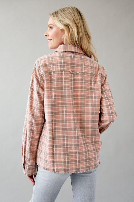 Plaid Shirt with Rollable Sleeves