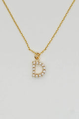 Brenda Grands Jewelry | Dainty Love Pearl Initial Necklace