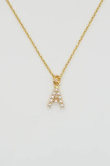 Brenda Grands Jewelry | Dainty Love Pearl Initial Necklace