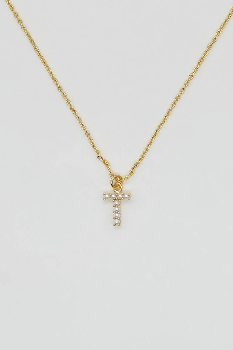 Brenda Grands Jewelry | Dainty Love Pearl Initial Necklace