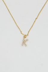 Brenda Grands Jewelry | Dainty Love Pearl Initial Necklace