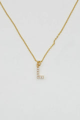 Brenda Grands Jewelry | Dainty Love Pearl Initial Necklace