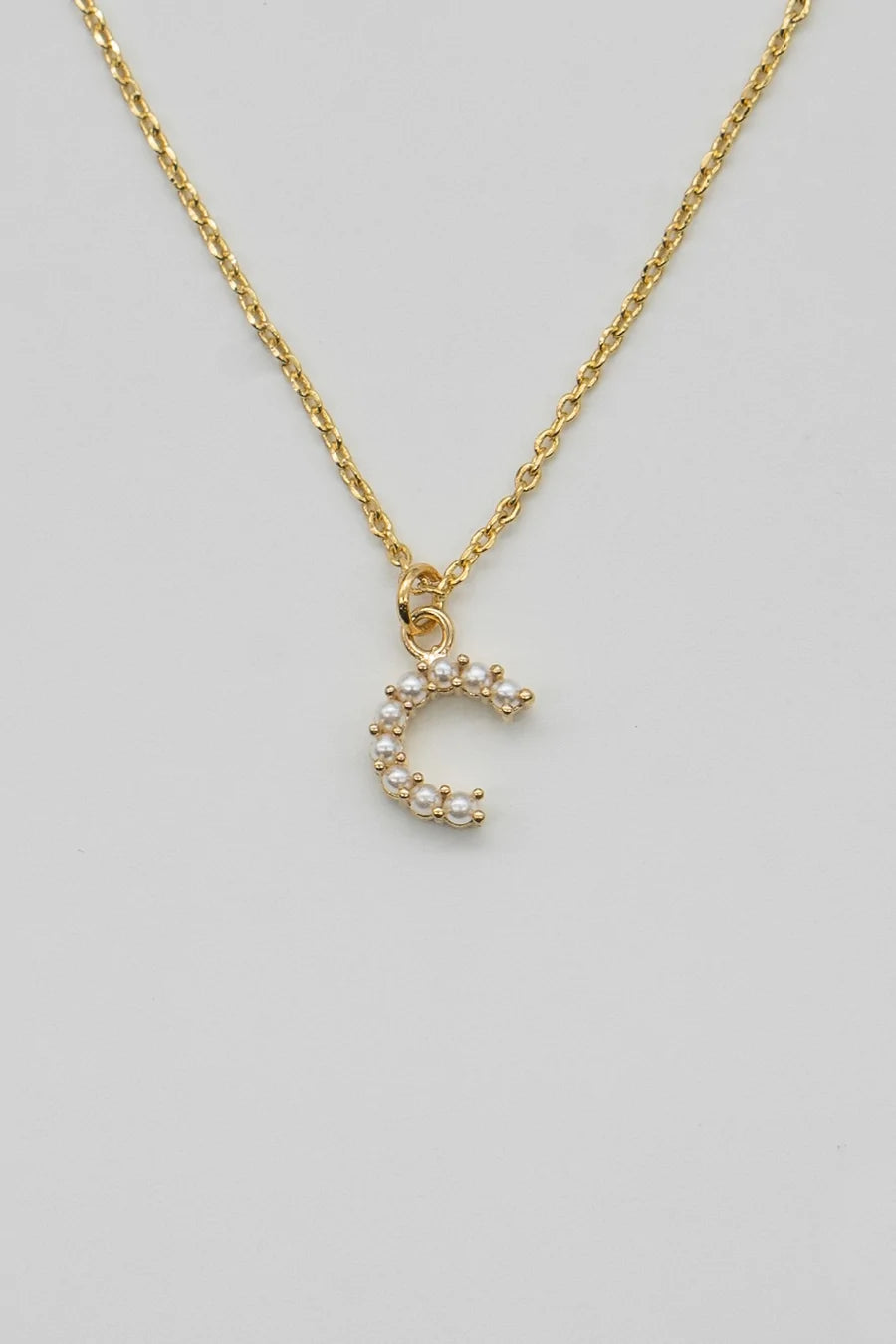 Brenda Grands Jewelry | Dainty Love Pearl Initial Necklace