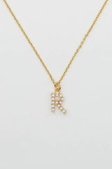 Brenda Grands Jewelry | Dainty Love Pearl Initial Necklace
